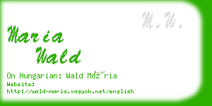 maria wald business card